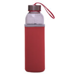 CILINDRO DE VIDRIO 500 ML. KRISTAL A2705 ROJO (CILINDRO: VIDRIO// FUNDA: NEOPRENO / A2705.04 /  ARTICULOS PROMOCIONALES)