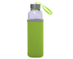 CILINDRO DE VIDRIO 500 ML. KRISTAL A2705 VERDE CLARO (CILINDRO: VIDRIO// FUNDA: NEOPRENO / A2705.08 /  ARTICULOS PROMOCIONALES)