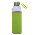 CILINDRO DE VIDRIO 500 ML. KRISTAL A2705 VERDE CLARO (CILINDRO: VIDRIO// FUNDA: NEOPRENO / A2705.08 /  ARTICULOS PROMOCIONALES)