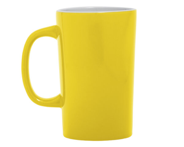 TAZA CÓNICA BICOLOR LATTE A2713 AMARILLO (Cerámica)