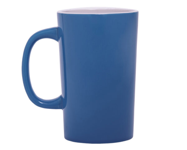 TAZA CÓNICA BICOLOR LATTE A2713 AZUL CLARO (Cerámica)