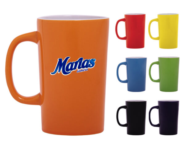 TAZA CÓNICA BICOLOR LATTE A2713 AMARILLO (Cerámica) - Imagen 3