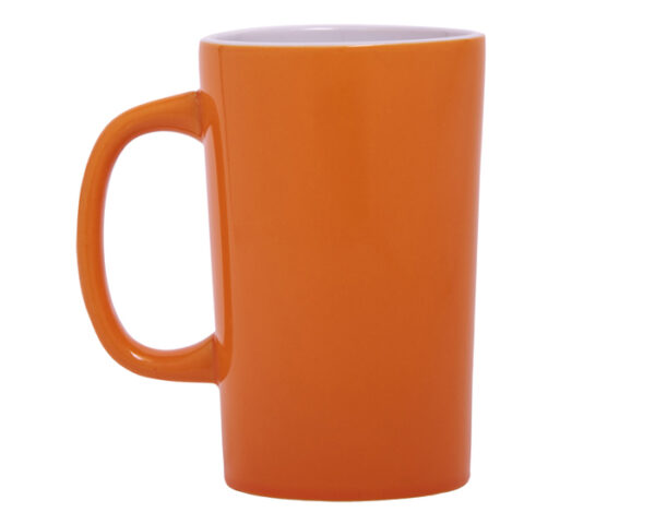 TAZA CÓNICA BICOLOR LATTE A2713 NARANJA (Cerámica)