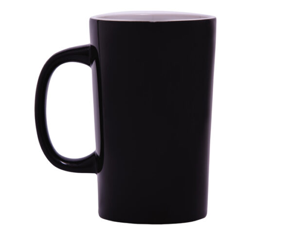 TAZA CÓNICA BICOLOR LATTE A2713 NEGRO (Cerámica)