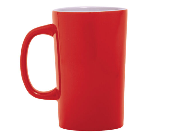 TAZA CÓNICA BICOLOR LATTE A2713 ROJO (Cerámica)