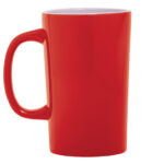 TARRO CÓNICO BICOLOR 15 OZ LATTE A2713 ROJO (CERÁMICA / A2713.04 /  ARTICULOS PROMOCIONALES)