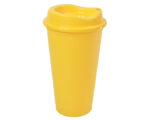 VASO CAFETERO DE PLÁSTICO 473 ML. ALDO A2750 AMARILLO (PLÁSTICO PP / A2750.07 /  ARTICULOS PROMOCIONALES)
