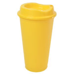 VASO CAFETERO DE PLÁSTICO 473 ML. ALDO A2750 AMARILLO (PLÁSTICO PP / A2750.07 /  ARTICULOS PROMOCIONALES)