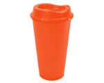 VASO CAFETERO DE PLÁSTICO 473 ML. ALDO A2750 NARANJA (PLÁSTICO PP / A2750.03 /  ARTICULOS PROMOCIONALES)