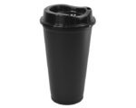 VASO CAFETERO DE PLÁSTICO 473 ML. ALDO A2750 NEGRO (PLÁSTICO PP / A2750.02 /  ARTICULOS PROMOCIONALES)