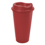 VASO CAFETERO DE PLÁSTICO 473 ML. ALDO A2750 ROJO (PLÁSTICO PP / A2750.04 /  ARTICULOS PROMOCIONALES)