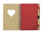 LIBRETA ECOLOGICA CORAZÓN LOVELY A2776 ROJO (CARTÓN / A2776.04 /  ARTICULOS PROMOCIONALES) - Image 2
