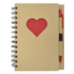 LIBRETA ECOLOGICA CORAZÓN LOVELY A2776 ROJO (CARTÓN / A2776.04 /  ARTICULOS PROMOCIONALES)