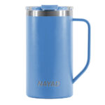 TARRO TÉRMICO DOBLE PARED ACERO INOX. 20 OZ. NAYAD METRO TALL A2778 AZUL (ACERO INOXIDABLE / TRITAN / A2778.09 /  ARTICULOS PROMOCIONALES)