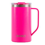 TARRO TÉRMICO DOBLE PARED ACERO INOX. 20 OZ. NAYAD METRO TALL A2778 ROSA (ACERO INOXIDABLE / TRITAN / A2778.05 /  ARTICULOS PROMOCIONALES)