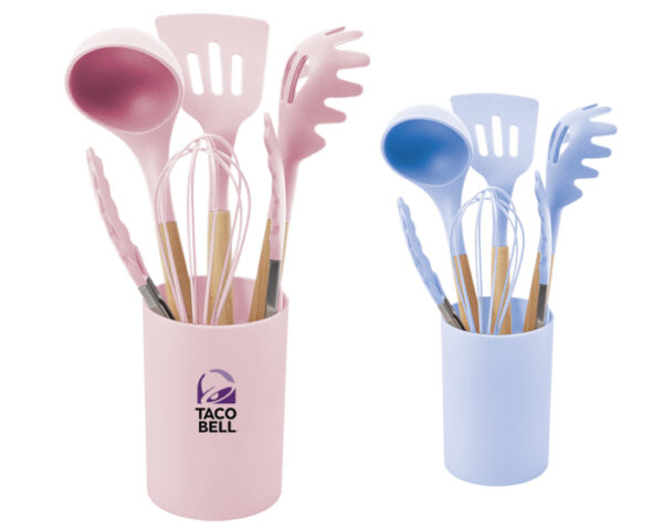 UTENSILIOS DE COCINA COOKS A2793 ROSA (Madera / Silicón) - Imagen 3