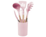 UTENSILIOS DE COCINA COOKS A2793 ROSA (MADERA / SILICÓN / A2793.05 /  ARTICULOS PROMOCIONALES)