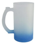 TARRO CERVECERO SATINADO BICOLOR DE SUBLIMACIÓN 16 OZ CHELADO A2799 AZUL CLARO (VIDRIO / A2799.10 /  ARTICULOS PROMOCIONALES)