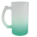 TARRO CERVECERO SATINADO BICOLOR DE SUBLIMACIÓN 16 OZ CHELADO A2799 VERDE (VIDRIO / A2799.06 /  ARTICULOS PROMOCIONALES)
