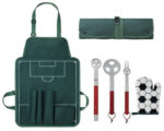 SET DE BBQ GLADIADOR A2839 VERDE (ACCESORIOS: METAL // MANDIL Y GUANTE: POLIÉSTER / A2839.06 /  ARTICULOS PROMOCIONALES)