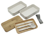 BOX LUNCH BAMBÚ ROBLE A2863 CAFÉ (PLÁSTICO PP / FIBRA DE TRIGO / BAMBÚ / A2863.21 /  ARTICULOS PROMOCIONALES) - Image 2