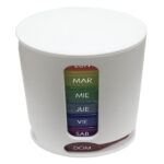 PASTILLERO APILABLE SEMANAL WEEK A2864 BLANCO (PLÁSTICO PP / A2864.01 /  ARTICULOS PROMOCIONALES)