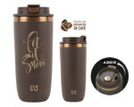 TERMO DOBLE PARED DE GRANO DE CAFÉ NAYAD NEO -TAPA GIRATORIA CON SEGURO A2867 CAFE (EXTERIOR: GRANOS DE CAFÉ / INTERIOR: ACERO INOXIDABLE / A2867.21 /  ARTICULOS PROMOCIONALES) - Image 3
