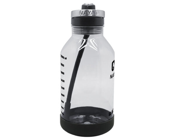 CILINDRO TRITÁN 84 OZ NAYAD TRAVELER A2876 TRANSPARENTE (Cilindro: Tritan / Funda Silicón / Tapa: Plástico PEAD (2) / Acero Inoxidable)