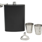 SET DE LICORERA GINGER A2883 NEGRO (ACCESORIOS: ACERO INOXIDABLE // ESTUCHE: CARTÓN / A2883.02 /  ARTICULOS PROMOCIONALES)