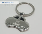 LLAVERO EN FORMA DE AUTO PISTA A2885 PLATA (ALEACIÓN DE ZINC / A2885.17 /  ARTICULOS PROMOCIONALES) - Image 2