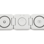 MULTICARGADOR INALÁMBRICO PLEGABLE DE CARGA RÁPIDA 3 EN 1 CRASH A2888 BLANCO (PLÁSTICO ABS / A2888.01 /  ARTICULOS PROMOCIONALES)