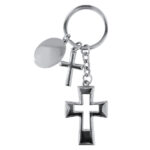 LLAVERO EN FORMA DE CRUZ AMÉN A2892 PLATA (ALEACIÓN DE ZINC / A2892.17 /  ARTICULOS PROMOCIONALES)