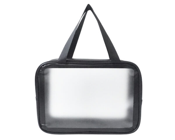 BOLSA IMPERMEABLE PARA ACCESORIOS CON ASAS PATY A2909 NEGRO (Cuero / PVC)