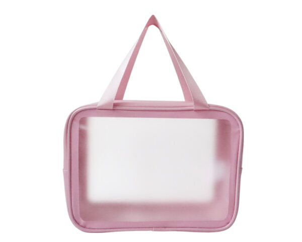 BOLSA IMPERMEABLE PARA ACCESORIOS CON ASAS PATY A2909 ROSA (Cuero / PVC)