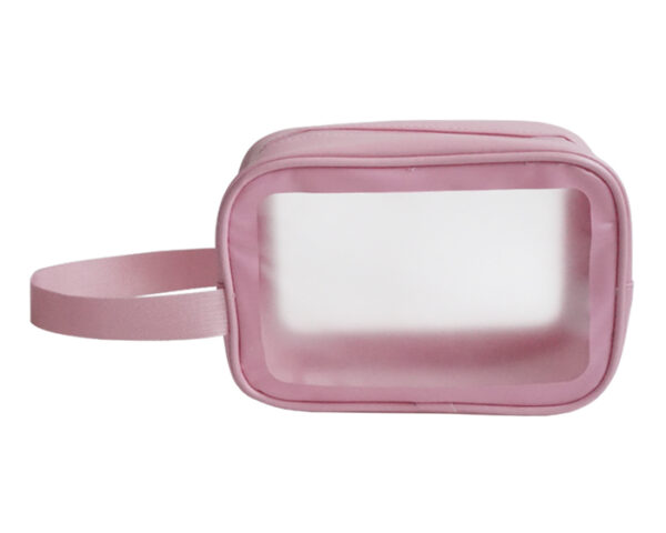 ESTUCHE IMPERMEABLE PARA ACCESORIOS CON ASAS DORIS A2910 ROSA (Cuero / PVC)