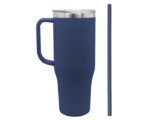 TERMO DE ACERO INOXIDABLE DE 1,200 ML. BARNEY A2915 AZUL MARINO (ACERO INOXIDABLE / A2915.11 /  ARTICULOS PROMOCIONALES)