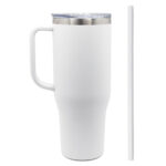 TERMO DE ACERO INOXIDABLE DE 1,200 ML. BARNEY A2915 BLANCO (ACERO INOXIDABLE / A2915.01 /  ARTICULOS PROMOCIONALES)