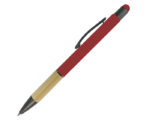 BOLÍGRAFO DE ALUMINIO CON BAMBÚ ELEBAM A2921 ROJO (ALUMINIO, BAMBÚ Y CLIP DE METAL / A2921.04 /  ARTICULOS PROMOCIONALES)