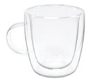 TAZA DE VIDRIO DE DOBLE PARED 8.5 OZ ZAZIL A2924 TRANSPARENTE (VIDRIO BOROSILICATO / A2924.19 /  ARTICULOS PROMOCIONALES)