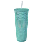 VASO DE PLÁSTICO DOBLE PARED TEXTURIZADO COCONUT A2927 TURQUESA (PLÁSTICO AS / A2927.41 /  ARTICULOS PROMOCIONALES)