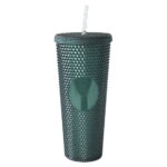 VASO DE PLÁSTICO DOBLE PARED TEXTURIZADO COCONUT A2927 VERDE (PLÁSTICO AS / A2927.06 /  ARTICULOS PROMOCIONALES)
