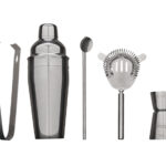 SET PARA BEBIDAS DE ACERO INOXIDABLE COCOBONGO A2928 PLATA (ACCESORIOS: ACERO INOXIDABLE // ESTUCHE: CARTÓN / A2928.17 /  ARTICULOS PROMOCIONALES)
