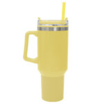TERMO DE 1,200 ML. MUGLY A2954 AMARILLO (TERMO: EXTERIOR ACERO INOXIDABLE / INTERIOR Y ASA: PLÁSTICO PP / A2954.07 /  ARTICULOS PROMOCIONALES)