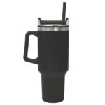 TERMO DE 1,200 ML. MUGLY A2954 NEGRO (TERMO: EXTERIOR ACERO INOXIDABLE / INTERIOR Y ASA: PLÁSTICO PP / A2954.02 /  ARTICULOS PROMOCIONALES)