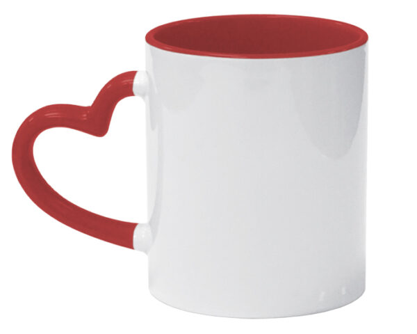 TAZA BICOLOR DE SUBLIMACIÓN 11OZ. DEAR A2960 ROJO (Plástico PET)