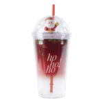 VASO DE PLÁSTICO DOBLE PARED KLAUS A2964 ROJO (PLÁSTICO PS / A2964.04 /  ARTICULOS PROMOCIONALES)