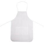 MANDIL DE NON WOVEN CON BOLSA FRONTAL OROPEZA A2979 BLANCO (NON WOVEN / A2979.01 /  ARTICULOS PROMOCIONALES)