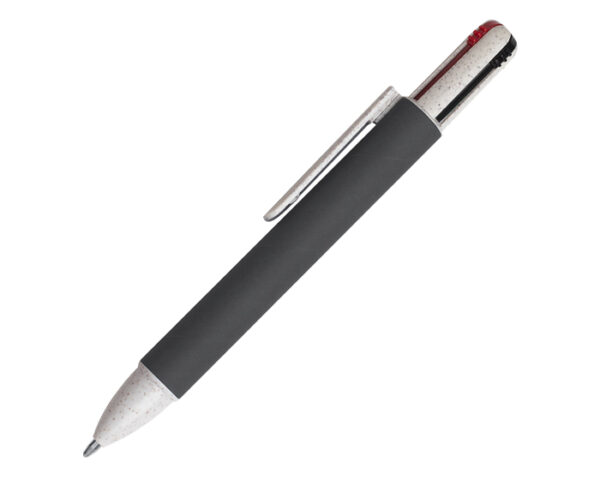 BOLÍGRAFO ECOLÓGICO MULTIFUNCION SPEARS A2986 NEGRO (Fibra de Trigo / Papel)