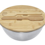 RECIPIENTE CON TAPA Y UTENSILIOS DE BAMBU SAUCE A3010 UNICO (ACERO INOXIDABLE / BAMBÚ / A3010.28 /  ARTICULOS PROMOCIONALES)