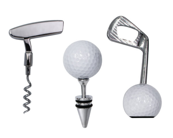 SET DE ACCESORIOS PARA VINO DE GOLF GOLFITO A3014 NEGRO (Plástico)